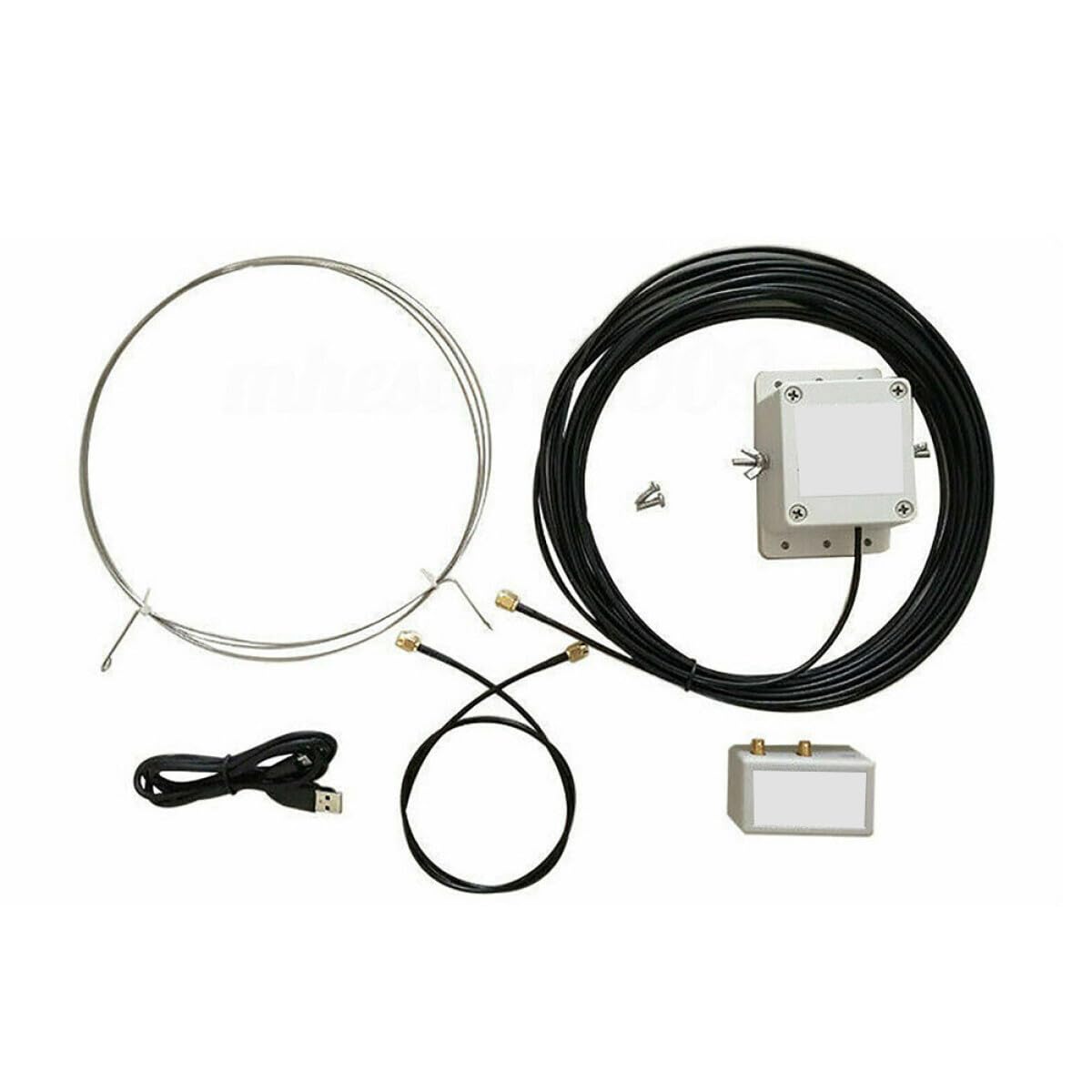 SEWACC Antenne Boucle Active Acier Inoxydable avec Suppression de Bruit USB Installation Facile pour Ondes Moyennes et Courtes
