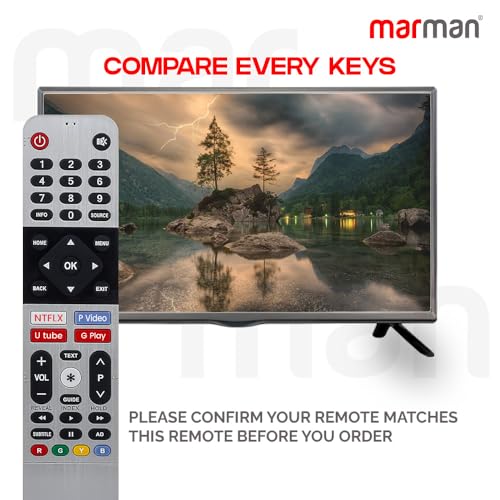 Image of marman Compatible with Kodak Smart Tv Remote Control Model XC9000 TB5000 Series Suitable for Ultra HD 4K LED OLED Tv Non Voice Command with Hotkeys - Match Key By Key with Existing Model Remote