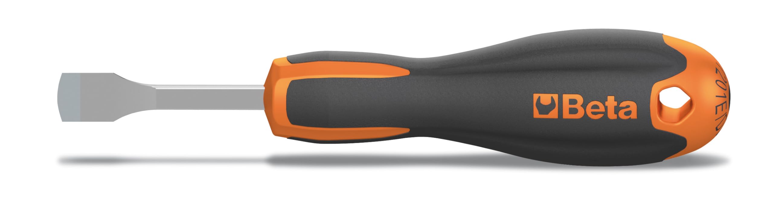 Beta 1201E/DZ Evox Dzus Screwdriver | Quick Turn Quarter-Turn Panel Fastener Tool | Ergonomic Handle, Anti-Roll Design, Chrome-Plated Shank | Made in Italy | For Countersunk Dzus Head Screws
