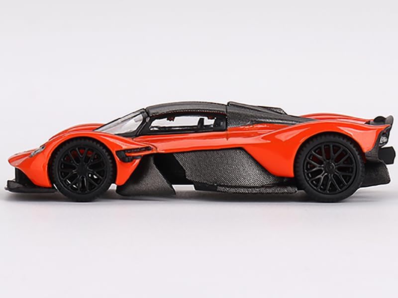 Valkyrie Maximum Orange with Carbon Top Limited Edition to 2640 Pieces Worldwide 1/64 Diecast Model Car by Mini GT MGT00678