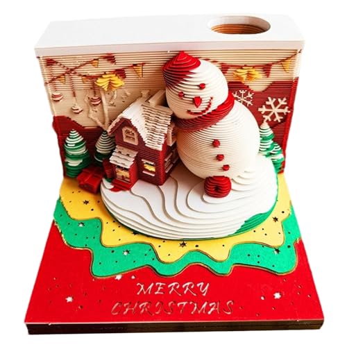 Calendrier 3D 2026 déco de bureau hivernale pour maison et office