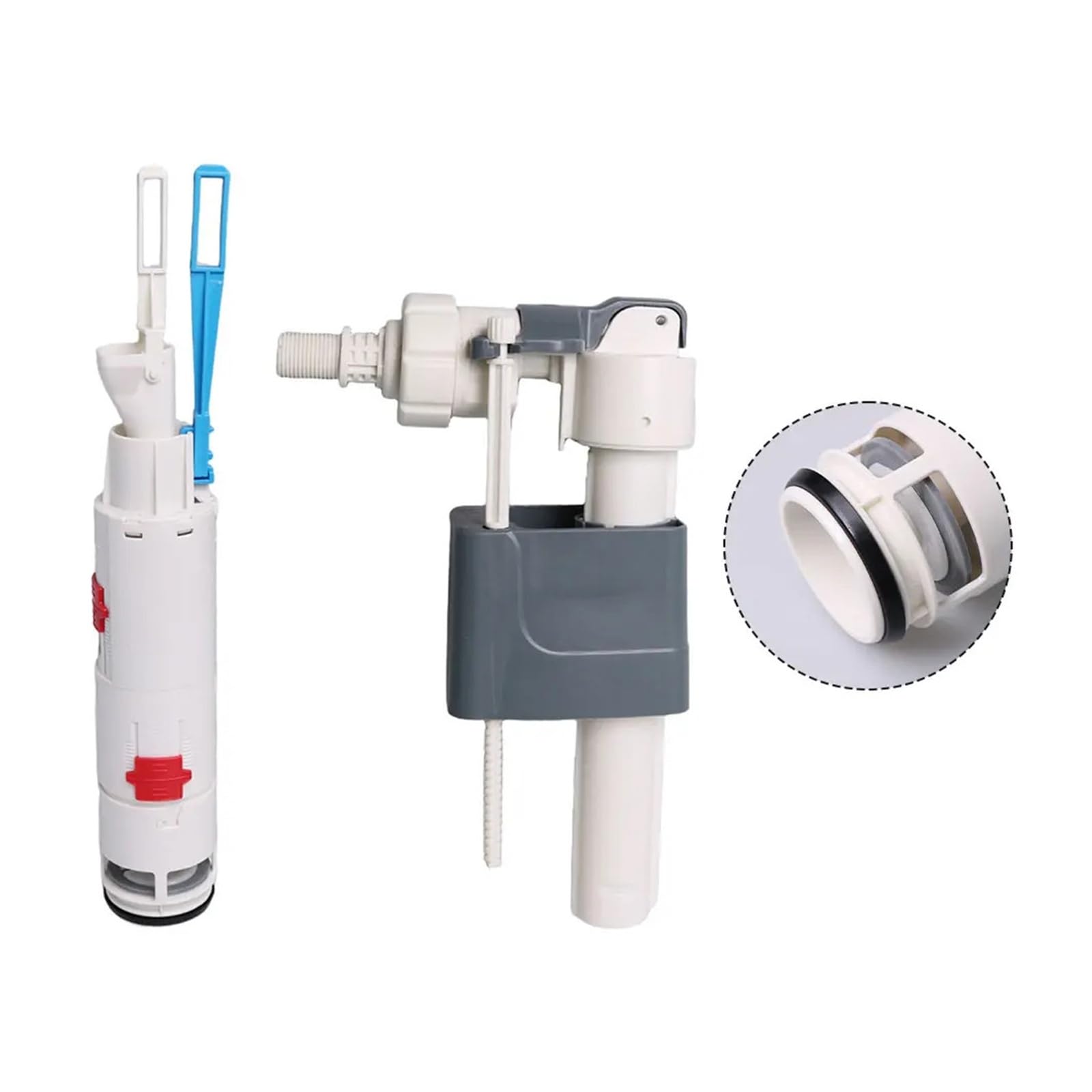 Kit De Accesorios De Reparación De Tanque De Agua De Válvula De Drenaje De Válvula De Llenado De Tanque De Inodoro De 3 Puntos, Compatible con Piezas De Inodoro Cisternas WH053 WH063 WH050D