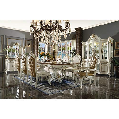 Amazon.com - Acme Picardy Faux Leather Tufted Side Chair in