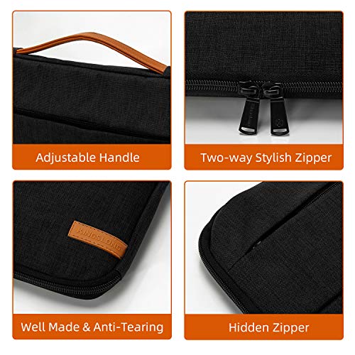 Kingslong 17 17.3 Inch Laptop Sleeve Case Bag,Slim Protective Shockproof Handle Carrying Case Notebook Computer Cover Fit For Acer Asus Dell Lenovo Hp Toshiba Black #TOP2