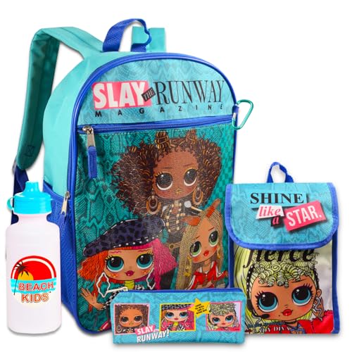 LOL Surprise Backpack & Lunch Box Set - 5 Pc Bundle of Bag, Lunch Bag, Bottle, Stickers, More | LOL Surprise School Supplies (Multicolor)2