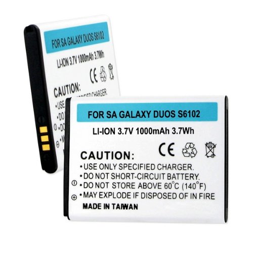 Empire quality replacement for Samsung EB464358VU, Galaxy Y Duos, GT-S6102, Ace Plus, GT-S7500, Music, GT-S6010, 1000mAh