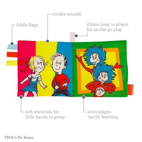 Image of Infantino Soft Activity Books Dr. Seuss Cat in the Hat & Fox Socks, 2-Pack