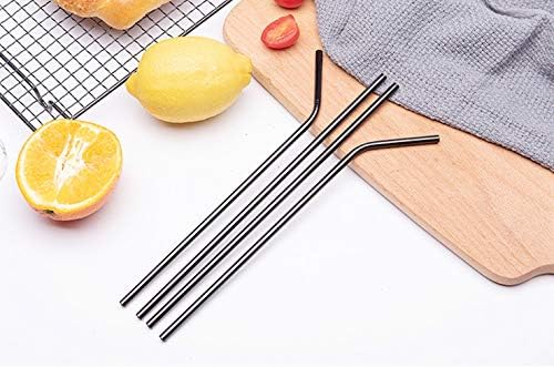 Miniatura 5 de Paquete de 50 popotes de acero inoxidable, pajitas de metal superlargas de 10.5 pulgadas para vasos de 30 oz20 onzas, tazas de viaje, reutilizables,