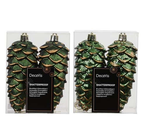 Kaemingk Christbaumschmuck Zapfen 12cm Kunststoff 2 Stück -...
