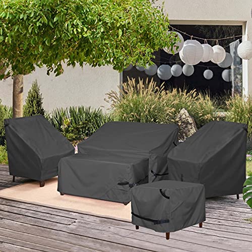 Porch Shield Patio Deck Box Storage Cover - Outdoor Waterproof 600D Rectangular Fire Pit Table Covers 62 X 29 Inch, Black #TOP5
