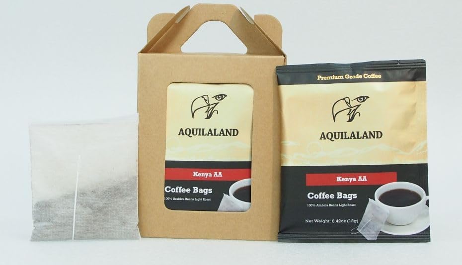 Premium Grade Kenya AA Single Serve Coffee Bags (7 Cups) - Light Roast