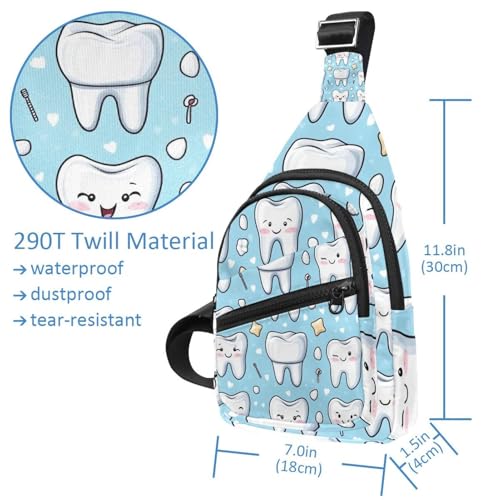 Bolsa de pecho de dientes con correa ajustable para hombro 4