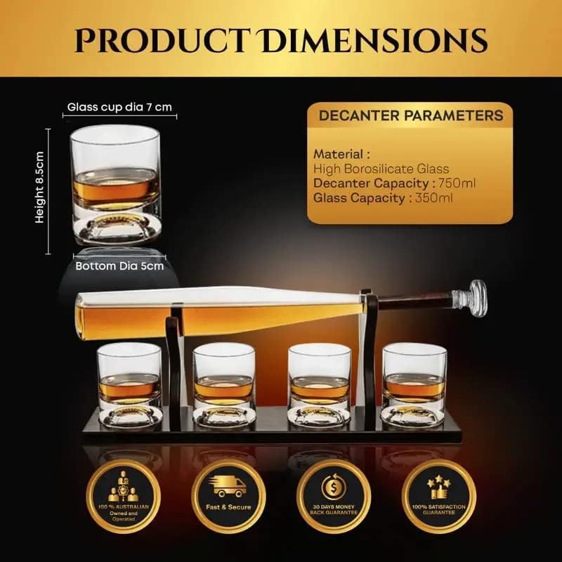Image of Whiskey Decanter with Antique Crystal Clear (Baseball Whiskey and Spirits)