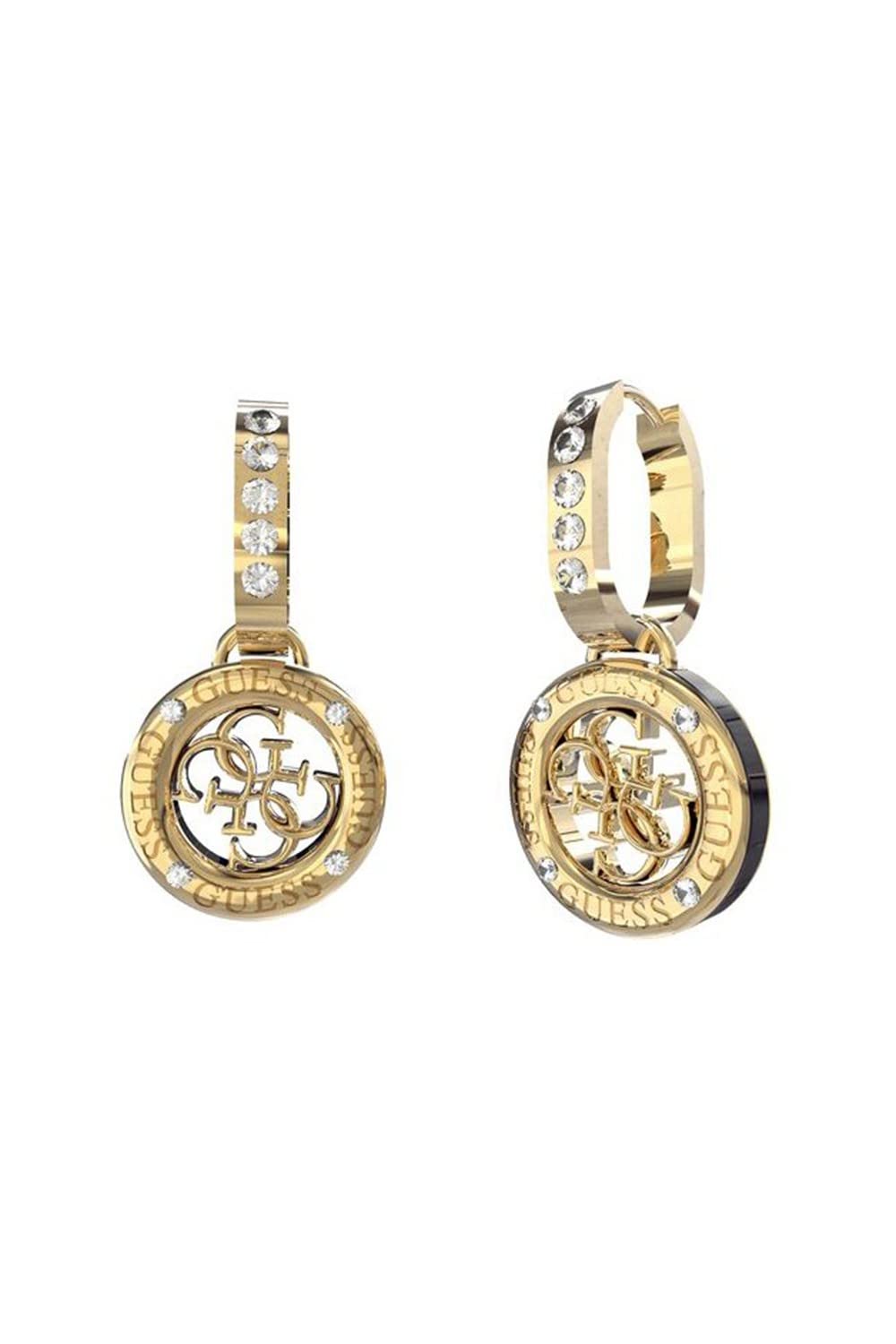 Guess Orecchini A Cerchio Da Donna, In Acciaio Inox, Con Zirconi, Taglia Unica 88668545 - 4