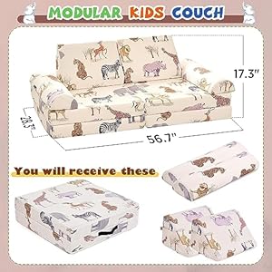 jela Kids Couch Large, Floor Sofa Modular Funiture for Kids Adults, Playhouse Play Set for Toddlers Babies, Modular Foam Play Couch Indoor Outdoor (57"x28"x18", Majestic Desert) jela Kids Couch Large Floor Sofa Modular Funiture for Kids Adults Playhouse Play Set for Toddlers Babies Modular Foam Play Couch Indoor Outdoor 57x28x18 Majestic Desert