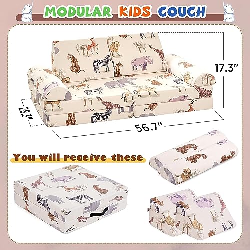 jela-Kids-Couch-Large-Floor-Sofa-Modular-Funiture-for-Kids-Adults-Playhouse-Play-Set-for-Toddlers-Babies-Modular-Foam-Play-Couch-Indoor-Outdoor-57x28x18-Majestic-Desert jela Kids Couch Large Floor Sofa Modular Funiture for Kids Adults Playhouse Play Set for Toddlers Babies Modular Foam Play Couch Indoor Outdoor 57x28x18 Majestic Desert