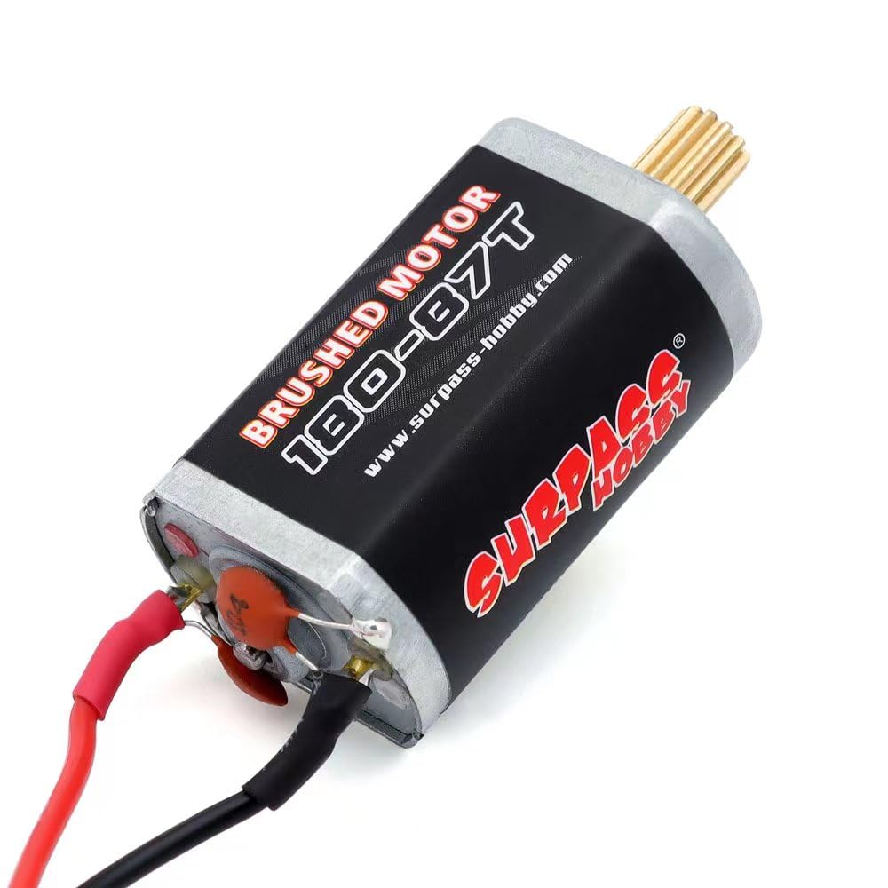 Surpass Hobby 180 Brushed 87T Motor with Copper Pinion for TRX4M 1/18 RC Crawler Upgrade