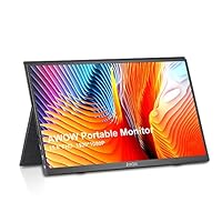 Portable Monitor, 15,6 Zoll Tragbarer Monitor, Gaming Monitor IPS Bildschirm 1920 x 1080 Full HD 100% sRGB mit HDMI Typ-C Anschluß für PC, Handy, Raspberry Pi, Xbox, PS4 usw mit Schutzhülle