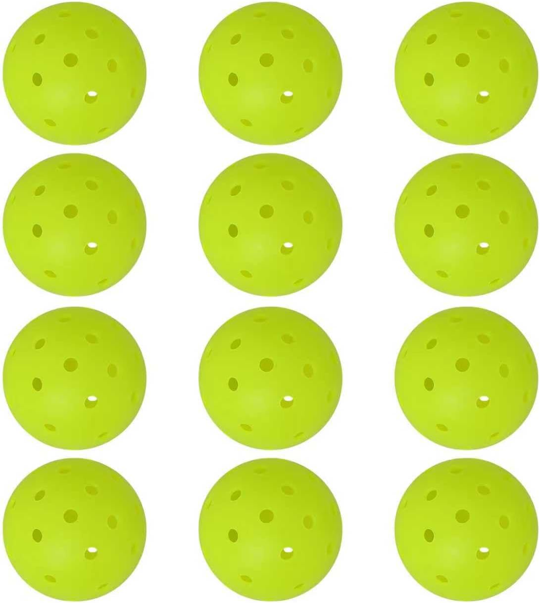 Pickleball Balls Outdoor, 12 Pack, X40, Quick Response, One-Piece Rotomolded Construction, for Any Paddle Rackets