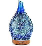 Porseme Essential Oil Diffuser 3D Glass Aromatherapy Ultrasonic Humidifier, Air Refresh Auto Shut...
