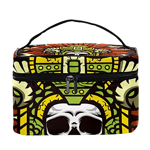 Pinceau de Maquillage Organisateur plume de crâne et pochette de cosmétiques