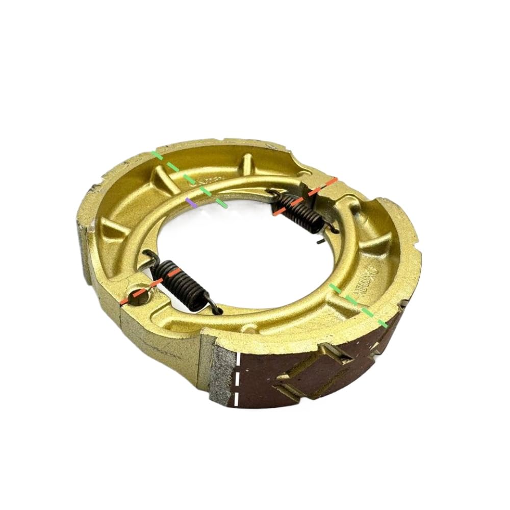 1PC 125mm Rear Drum Brake Shoes Pad Compatible With 125cc 150cc Moped Scooter Fits GN125 Style Models Brake Disks And Pads(yellow)