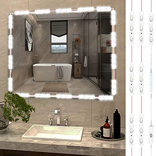 Led Vanity Mirror Lights, Hollywood Style 10ft 60 LED Ultra Bright Vanity Make Up Mirror Light, Vanity Lights for Mirror with Dimmable Touch Control for Makeup Vanity Table & Bathroom Mirror