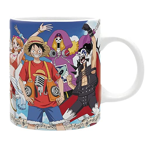 One Piece - Tasse - Luffy Ruffy - Tasse à café concert - Chapeau de paille Bande - Logo - Mug - Coffret cadeau