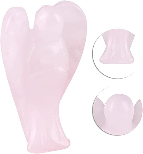 Miniatura 5 de Garosa Estatua de cristal con forma de ángel curativo de chakras, reiki, adorno de piedra curativa, regalo de ángel para escritorio y decoración del