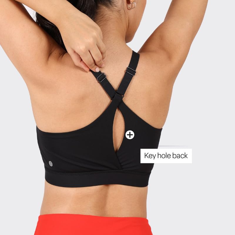Image of BlissClub Zip-Up Sports Bra | Front Zip Closure | Attached Hook for Extra Support | Adjustable Straps | Removable Cups