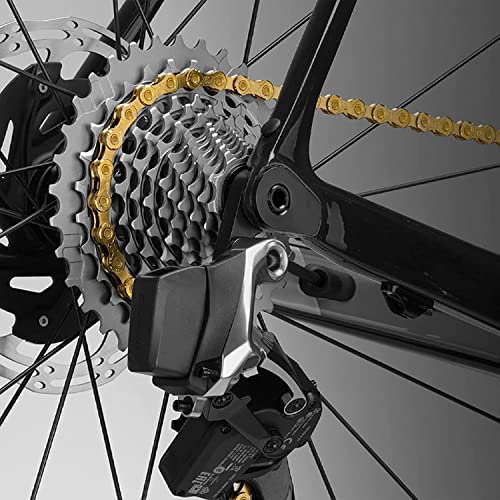 Kmc X10，X11 Road/Mountain Bike Bicycle Chain,116Links，For Shimano Sram Campagnolo-Gold (X11, Gold) #TOP2