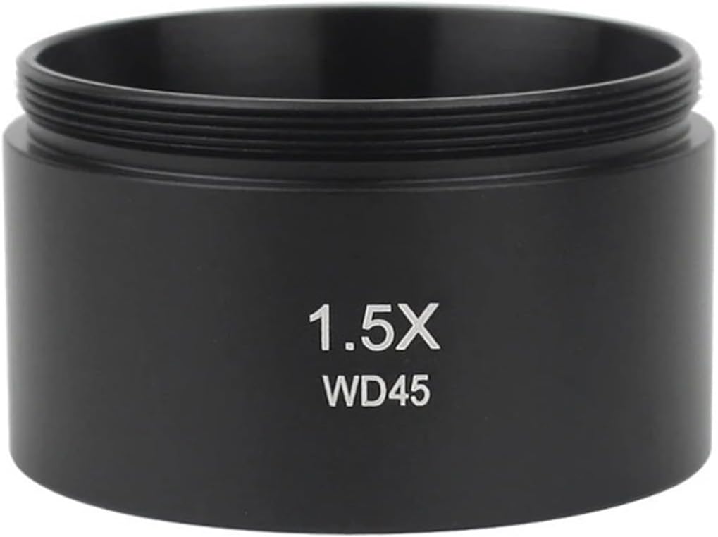 Astronomical Telescope Accessories WD165 0.5X 0.7X 1.5X 2.0X Auxiliary Objective Lens Thread 48mm Barlow Lens for Stereo Microscope (1.5X)