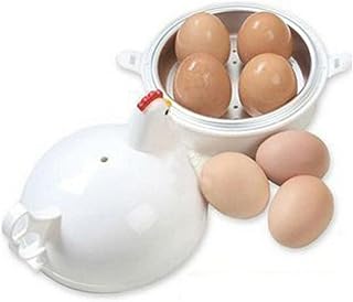 Microwave Egg Steamer Microwave Poacher Boiled Chicken Shaped 4 Eggs Boiler Cooker Electric Eggs Boiler Microwave Oven Boiler Egg Steaner Gadgets Cook Egg Steaner Electric Eggs Steamer Egg Boiler