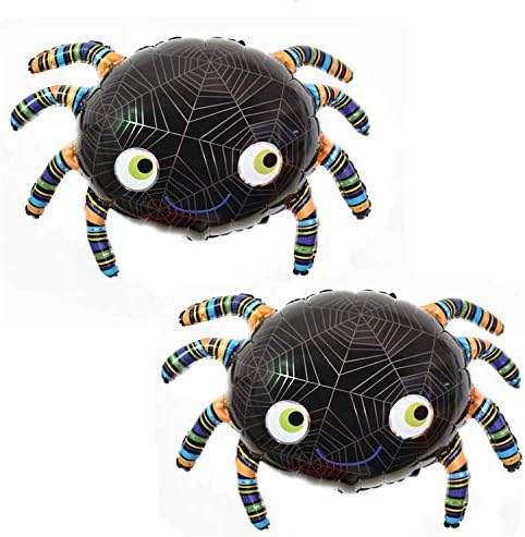 OveeLando Set of 2 Spider Balloon Birthday Halloween Party Decoration