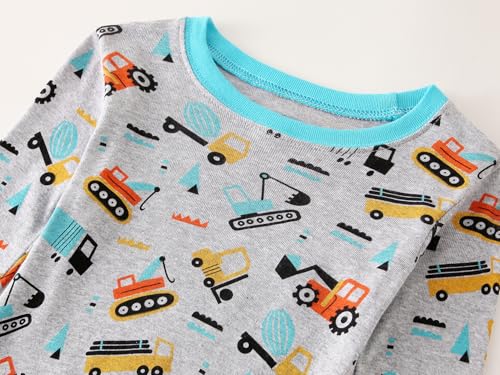 Image of Dolphin&Fish Boy Pajamas Toddler Kids Pjs Set Cotton Soft Clothes Sleepwear | Long Sleeve Elastic Cuffs,Stretch breathable,Dinosaur Space Print Options