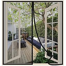 Mosquitera 140X140 Risareyi Mosquitera Ventana Magnetica 140x120cm, Cierre Automático Cortinas Mosquitera Ventana Iman Fuertes, Entre Aire Fresco, Antimosquitos Para Puerta Ventana, Montaje adhesivo, a Medida, Negro