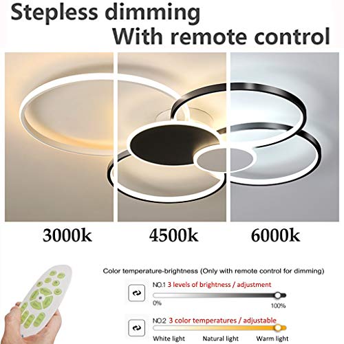 Lámpara de techo LED para sala de estar grande y comedor contemporáneo color oro 6