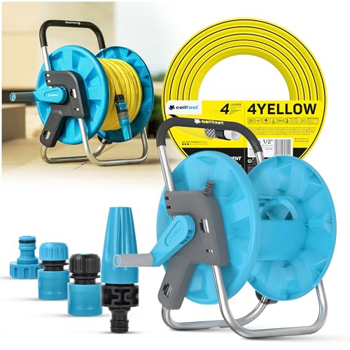 GARTENSCHLAUCH SCHLAUCHTROMMEL 1/2' 30M MIT GARTENBRAUSE & KUPPLUNG...