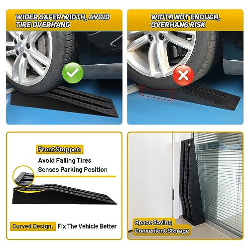 image for HOXWELL Portable Car Ramps for Oil Changes High Lift, Heavy Duty Low P