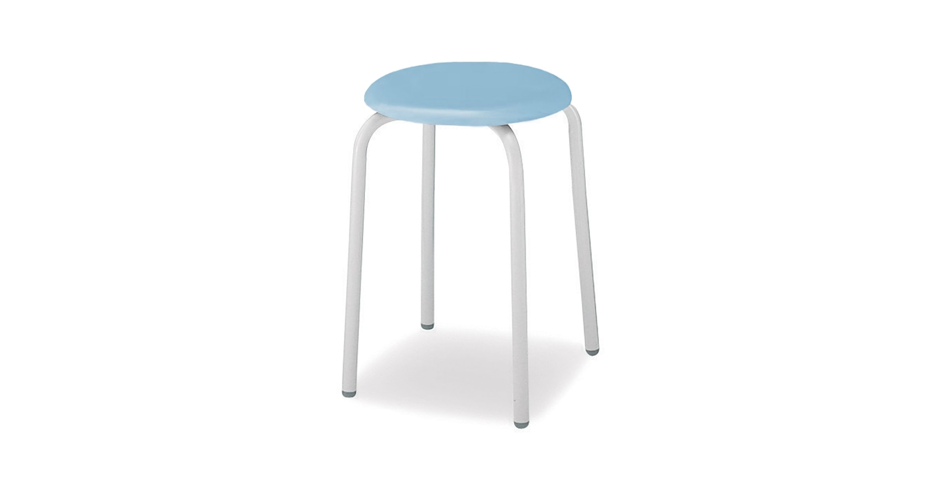 ライトブルー 円形スツール メタルフレーム　コクヨ会議イス6個セット　丸椅子 ライトブルー 円形スツール メタルフレーム コクヨ会議イス6個