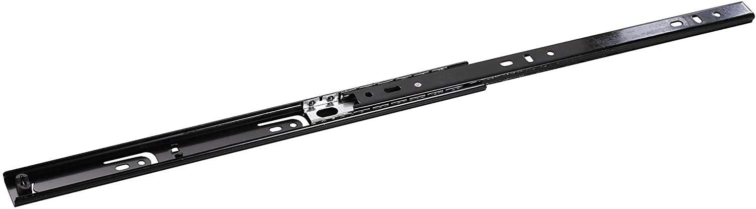 Drawer Slide 11 Inch Ball Bearing 3 Section Drawer Cabinet Slide, Side Mount 2pcs,Black