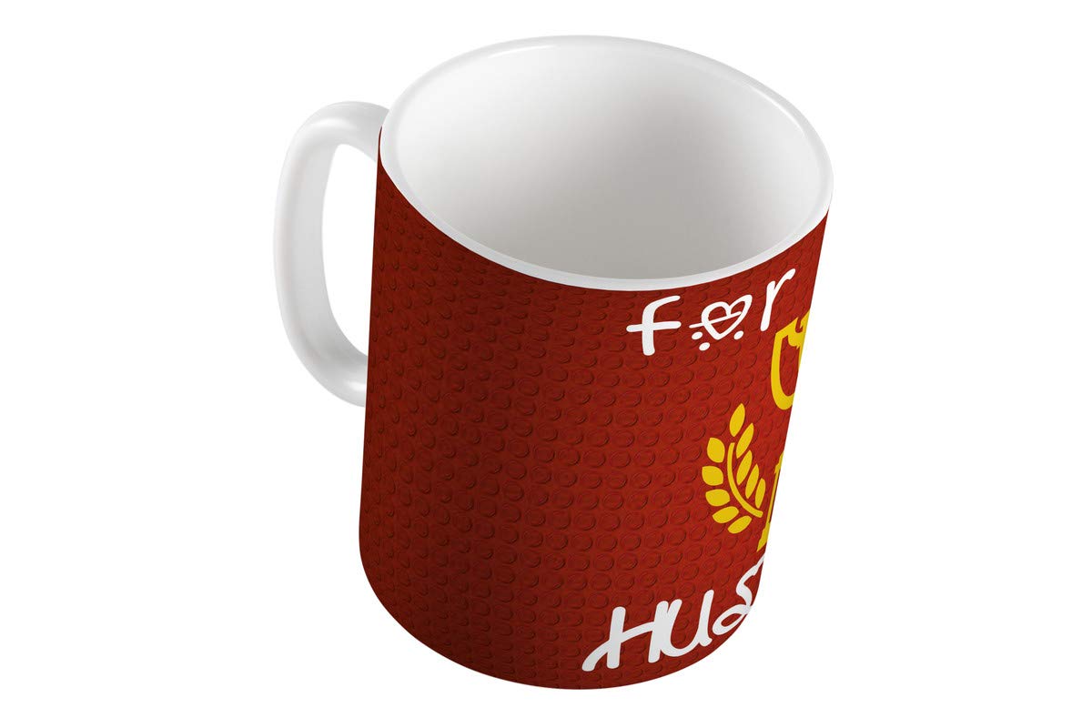Raavi colors Gift for Hubby on Valentine Day for no.-1 Husband Printed 1 Coffee Mug,1 Cushion,1 Coaster (Set of 3). 1