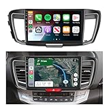 2G+64G DSP Radio for Honda Accord 2.4L 2013-2015,Car Stereo with Wireless Carplay Android Auto,10.1inch Accord 9th Gen Touch Screen,5.0Bluetooth,FM/RDS,GPS Chip,WiFi,RCA,USB,26UIs,EQ,Backup Camera,