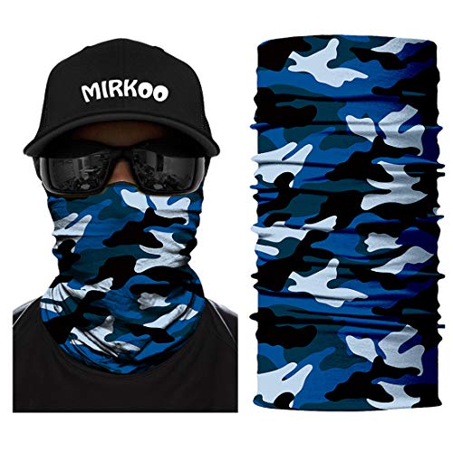 MIRKOO Breathable Seamless Tube Premium Camo Half Face Mask, Windproof Dust-proof UV Sun Protection Bicycle Bike Motorcycle Face Mask for Cycling Hiking Camping Climbing Fishing Hunting(742)