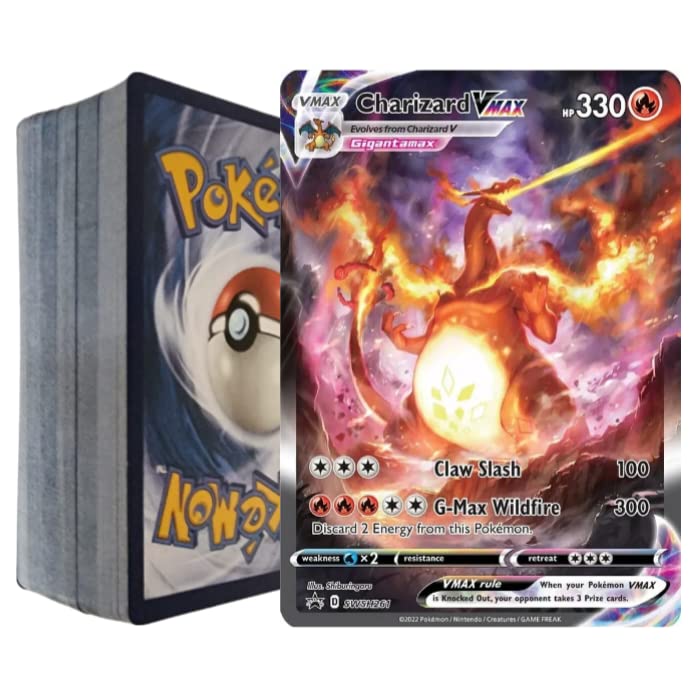 Buy Ultra Rare Charizard VMAX PKMN Bundle 60 Additional Cards