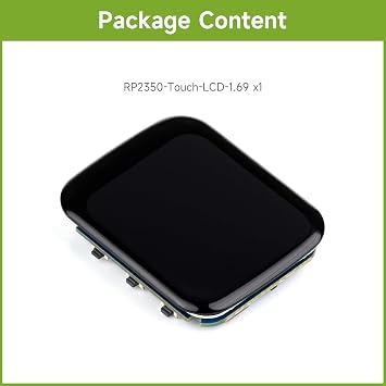Waveshare RP2350 Microcontroller Development Board, With 1.69inch Touch LCD, Rounded Corners, Dual-Core & Dual-Architecture Design, 16MB Flash, Accelerometer And Gyroscope Sensor