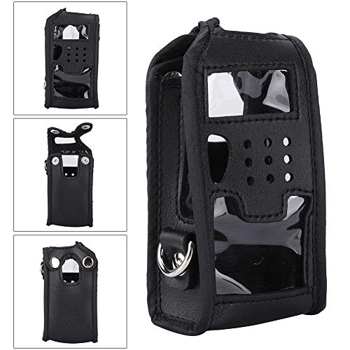 Jacksking Funda de Radio, Walkie Talkie Funda de Cuero Funda para Radio portátil para BAOFENG UV-5R UV-5RA Plus UV-5RE Plus UV-5RB Cover