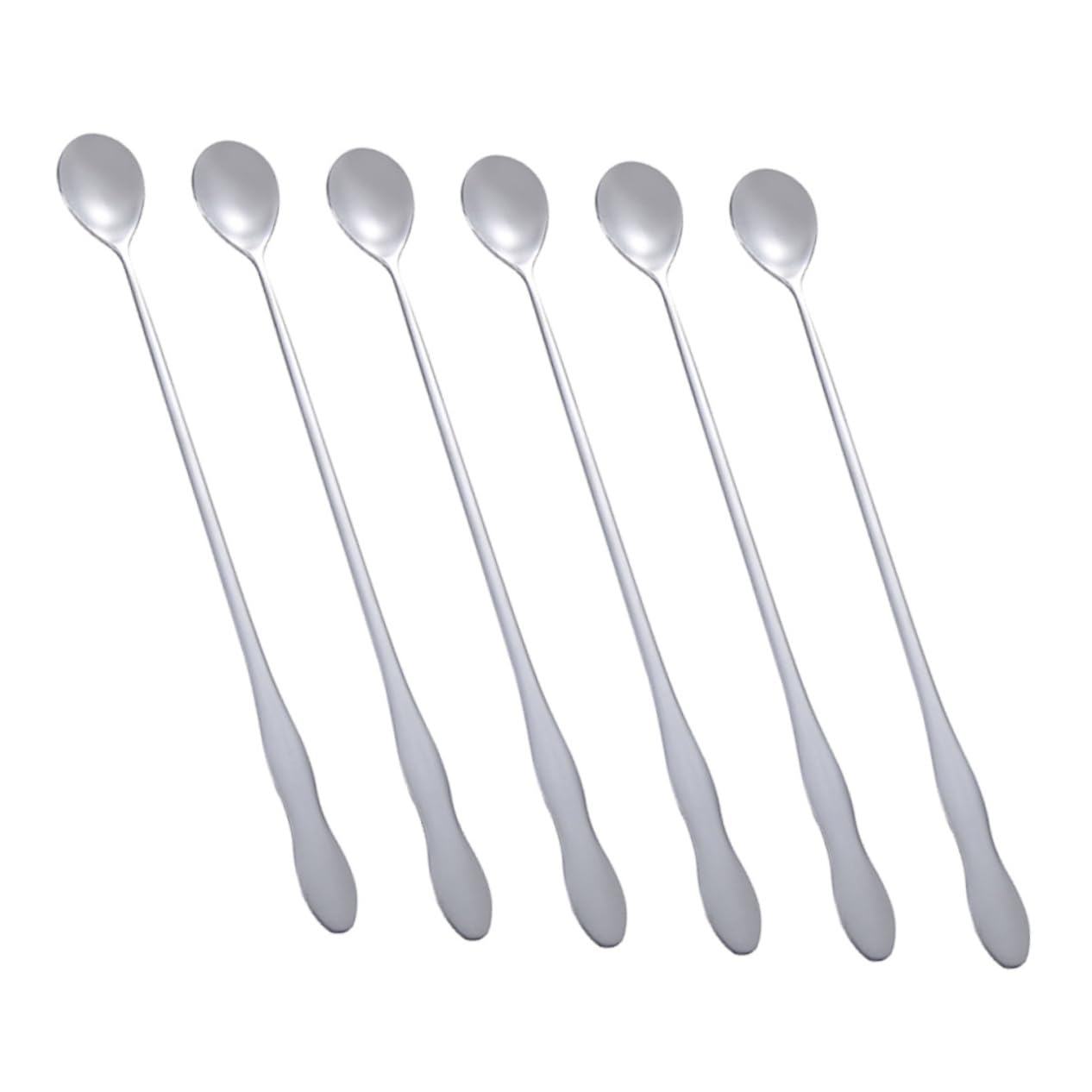 PRETYZOOM Stainless Steel Bar Spoon Set Long Handle Stirring Spoons for Cocktail Coffee