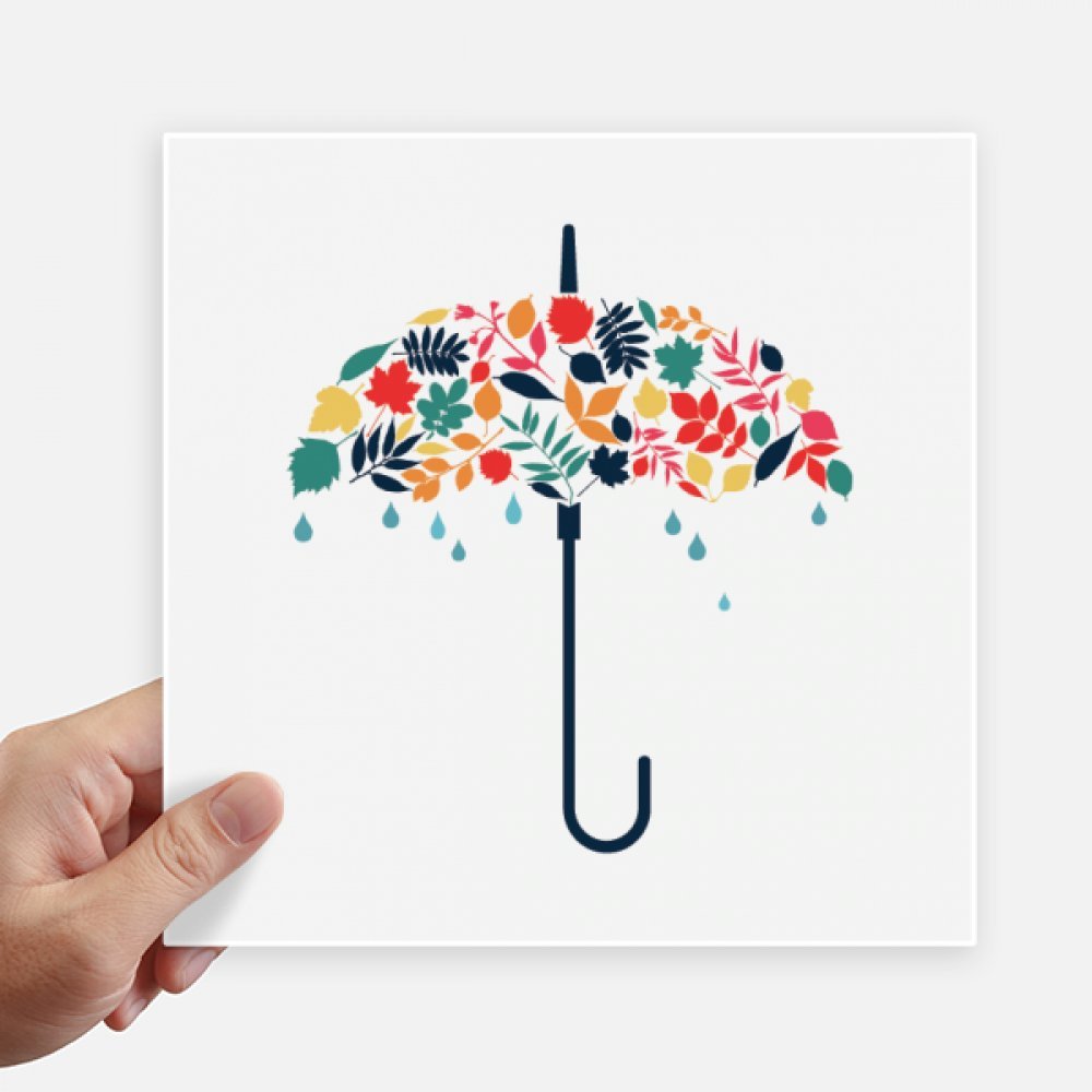 Paraguas deja goteo lluvia square stickers de 20cm vinilos pared maleta portátil motobike
