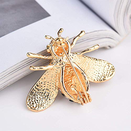 Honey Bee Brooches Crystal Insect Themed Bee Brooch Animal Fashion Shell Pearl Brooch Pin Gold Tone4